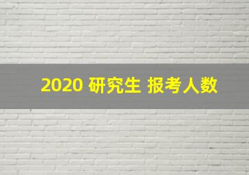 2020 研究生 报考人数